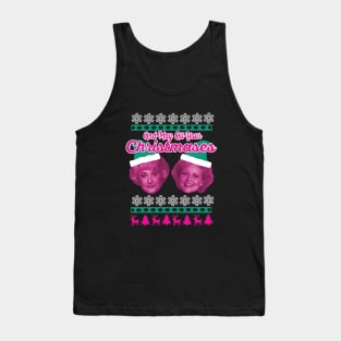 Golden Christmas Bea White Tank Top